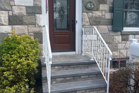 Brick and bluestone steps by Master Build Construction in New Jersey