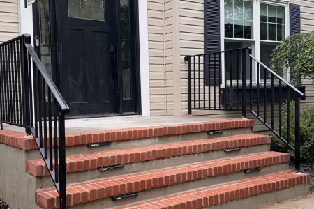Brick and bluestone steps by Master Build Construction in New Jersey